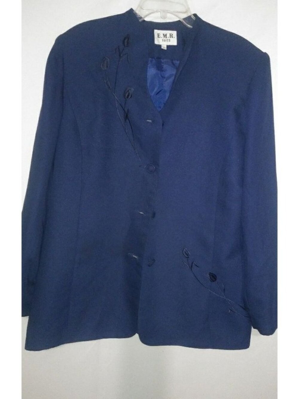 EMR Suits 20 Lapis Embroidered Blazer Plus